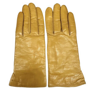 VTG MADOVA ladies leather gloves Firenze Italy Yellow Gold Sz 7